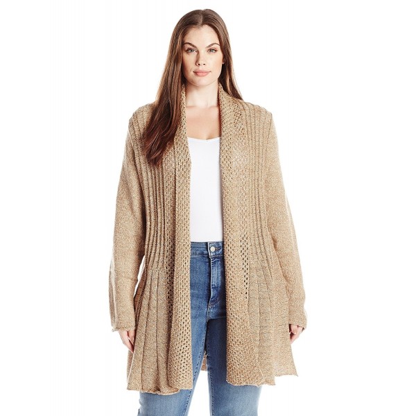 Notations Womens Marled Sweater Cardigan