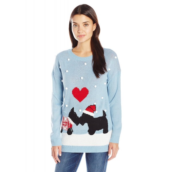 Notations Womens Schnauzer Christmas Sweater