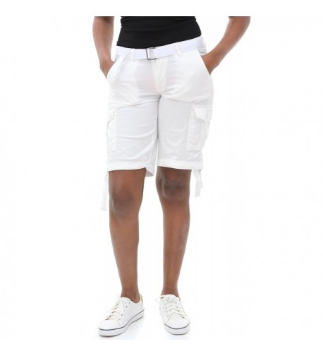 Soho BABE Juniors Belted Shorts White L
