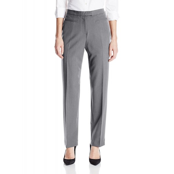 Ruby Rd. Women's Flat Front Easy Stretch Pant - Charcoal Heather ...