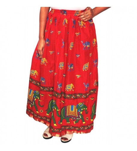 Women Printed Cotton Skirt Clothes