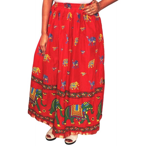 Women Printed Cotton Skirt Clothes