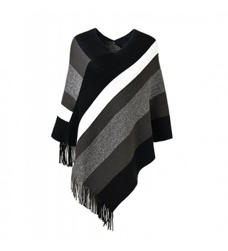 Sefilko Patterns Knitted Batwing Fringed