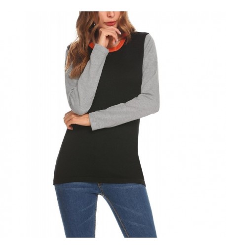Mofavor Womens Stitching Pullover Sweater