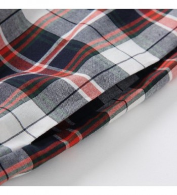Men's Cotton Woven Short Sleepwear Pajama Set - Navy & Red - C117YLA5Z9H