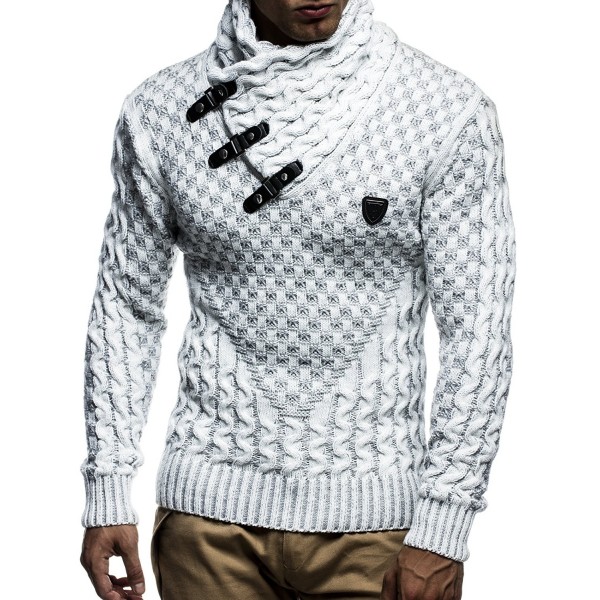Leif Nelson Pullover Leather Accents