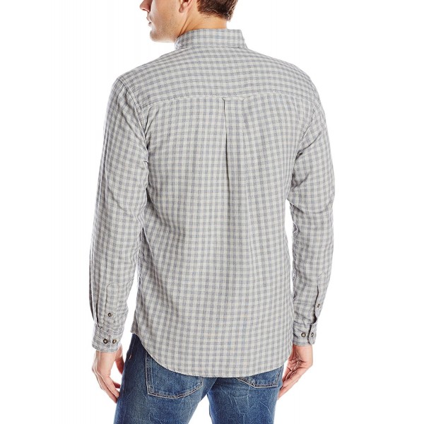 Men's Yarn Dyed Chambray Shirt - Navy - C0123Y0R4KX