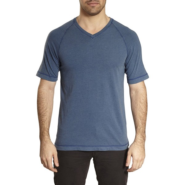 Thaddeus Dex V-Neck Raglan Short Sleeve Solid Color T-Shirt (See More ...
