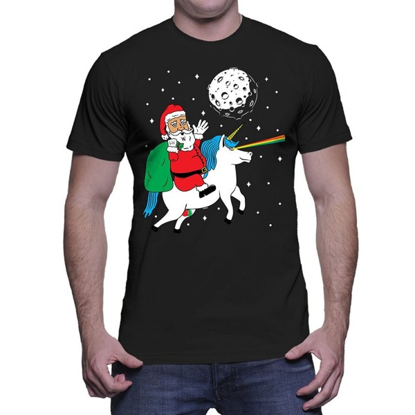 Mens Santa Riding Unicorn Christmas
