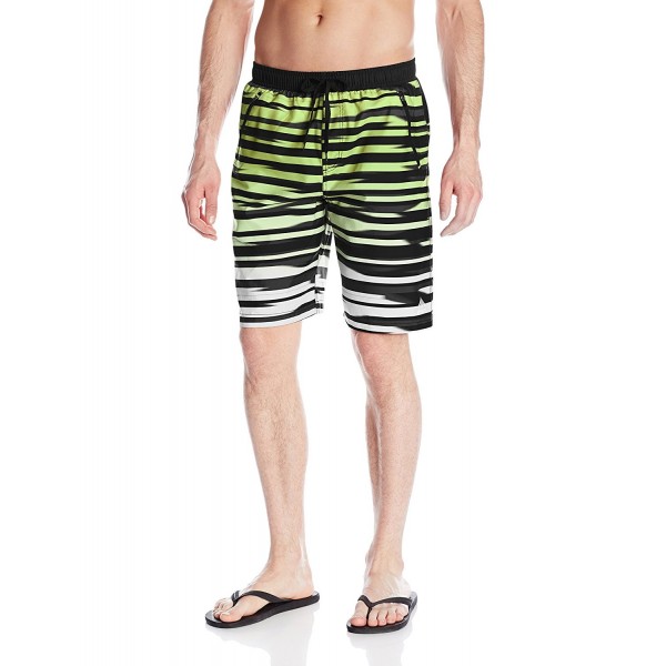 Men's Microfiber Zipper Pocket Hybrid Swim Shorts - Yellow - CR12C470KRV