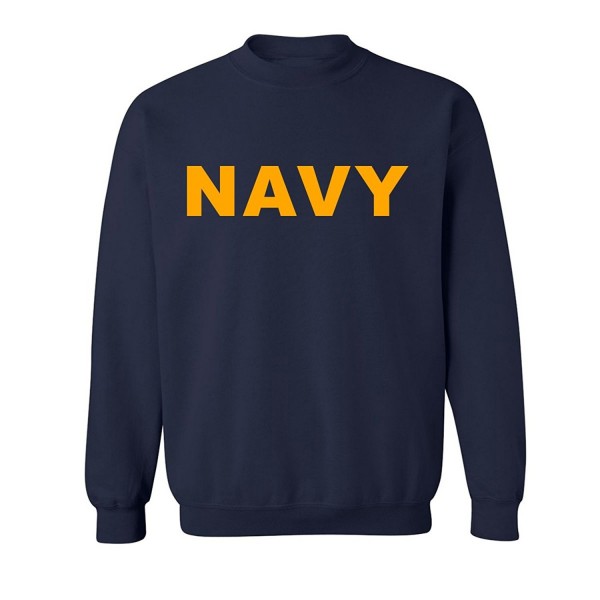Navy NAVY Crewneck Sweatshirt print