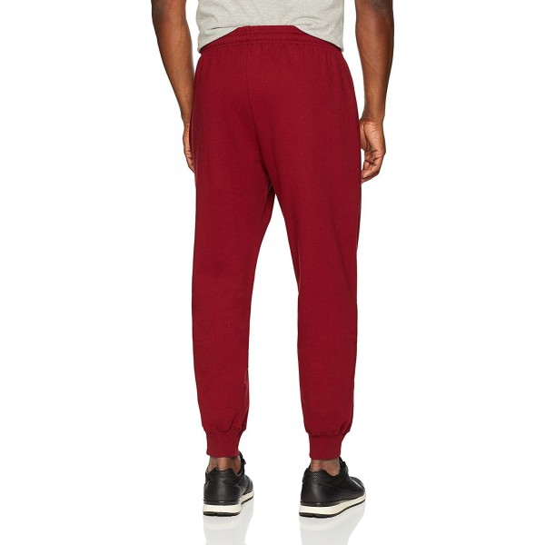 Men's French Terry Jogger Pant With Embroidered Logo - Burgundy ...