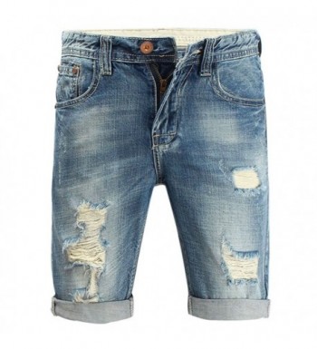 Myncoo Ripped Shorts Distressed Washed