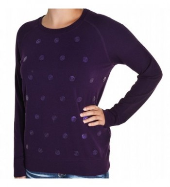 Kersh Embellished Pullover Sweatshirt Purple