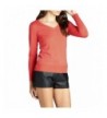 Womens Classic Sleeve Sweater Top Coral
