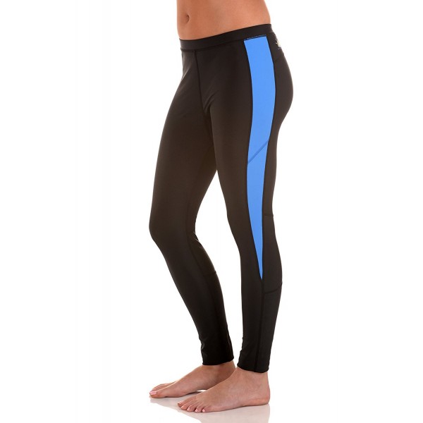 Women Tights Leggings Swim Gym Pants UV Protective UPF50+ Black Blue ...