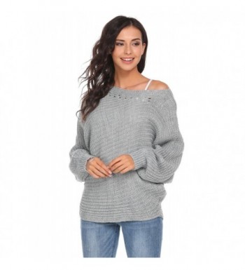 Flyerstoy Shoulder Batwing Sweater Pullover