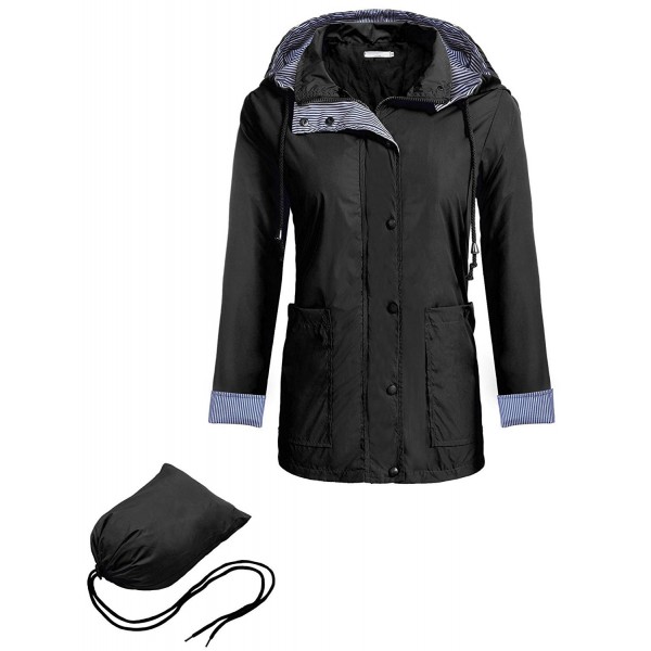 Hufcor Lightweight Waterproof Raincoat Black XL