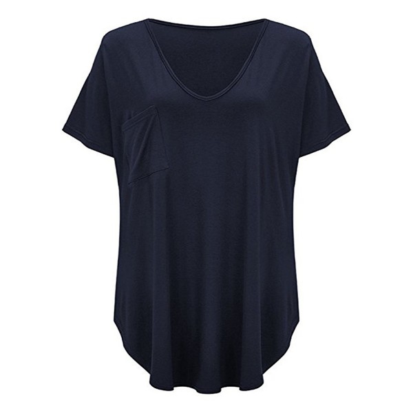 Womens Sleeve T Shirts - Navy Blue - CV180A3CEDA