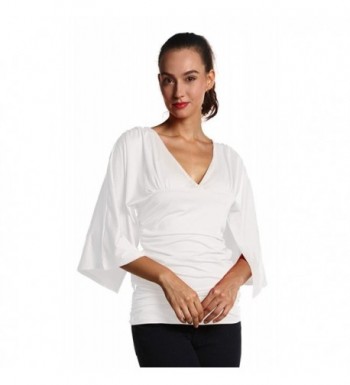 Rita MK Womens Sleeves Ruched T shirt